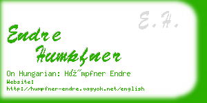 endre humpfner business card